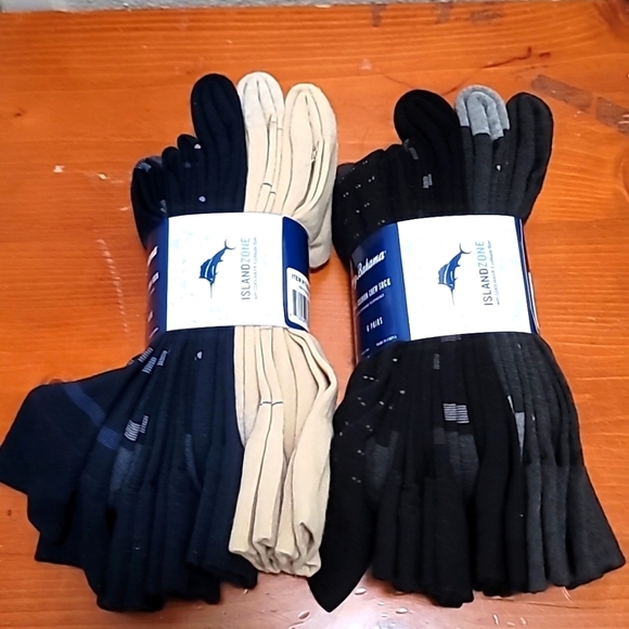 SET 12 PAIRS TOMMY  BAHAMA MEN'S DRESS CASUAL CUSHION CREW SOCKS - Picture 4 of 7